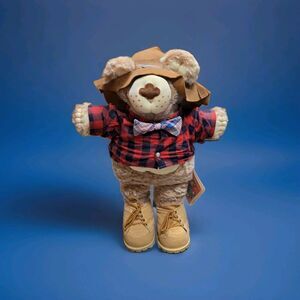 Vintag FURSKINS Farrell Jumbo Teddy Bear Plush Xavier Roberts 1984
